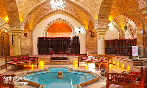 حمام قدیمی کلوان نائین با معماری سنتی دوره قاجار
