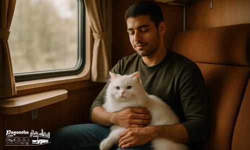 نحوه حمل حیوان خانگی در سفر با قطار
