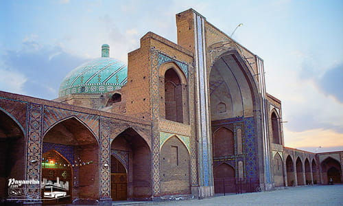 تصویر مسجد جامع عتیق قزوین با معماری تاریخی و اسلامی
