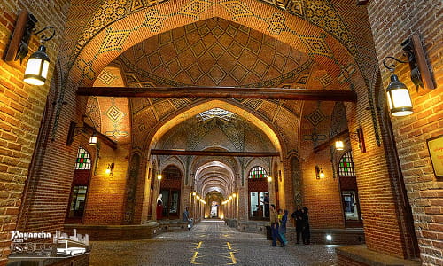 نمای داخلی سرای سعدالسلطنه در میان محبوب‌ترین جاهای دیدنی قزوین